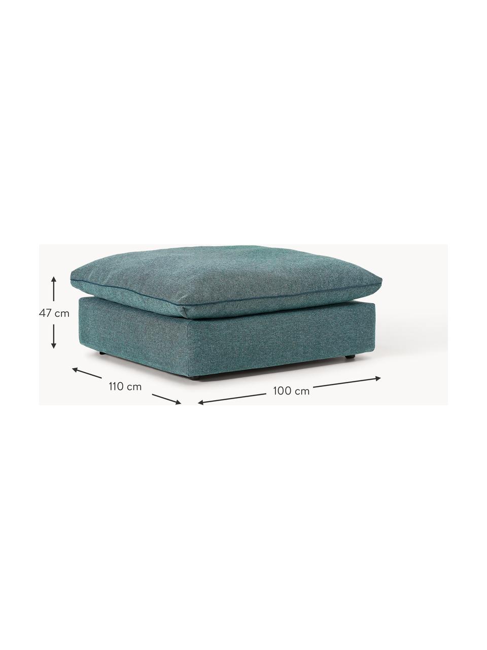 Pouf Felix, Tissu vert turquoise, larg. 100 x prof. 110 cm