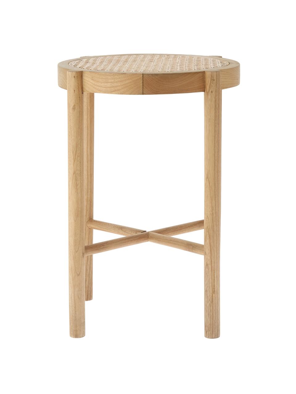 Hocker Retro mit Wiener Geflecht, Wiener Geflecht: Zuckerrohr, Hellbraun, Ø 35 x H 50 cm