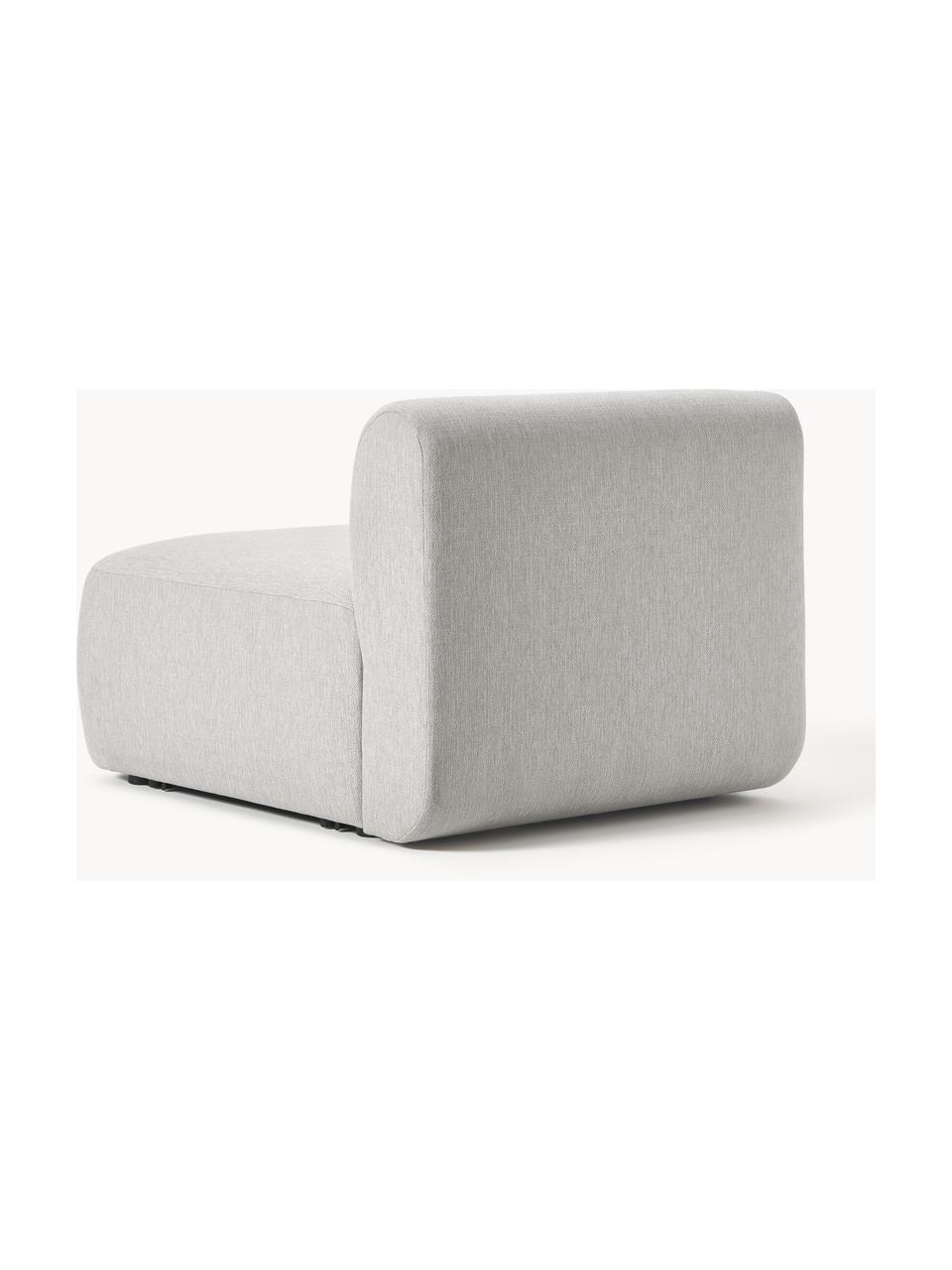 Módulo intermedio Sofia, Tapizado: 100% polipropileno Alta r, Estructura: madera de pino macizo, ag, Patas: plástico, Tejido gris, An 87 x F 103 cm