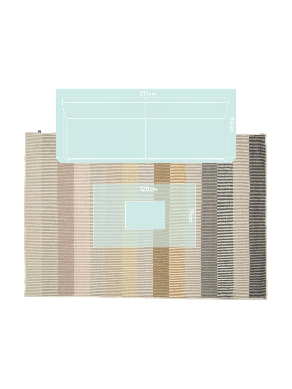 Pruhovaný vlněný koberec Devise, ručně tkaný, Více barev