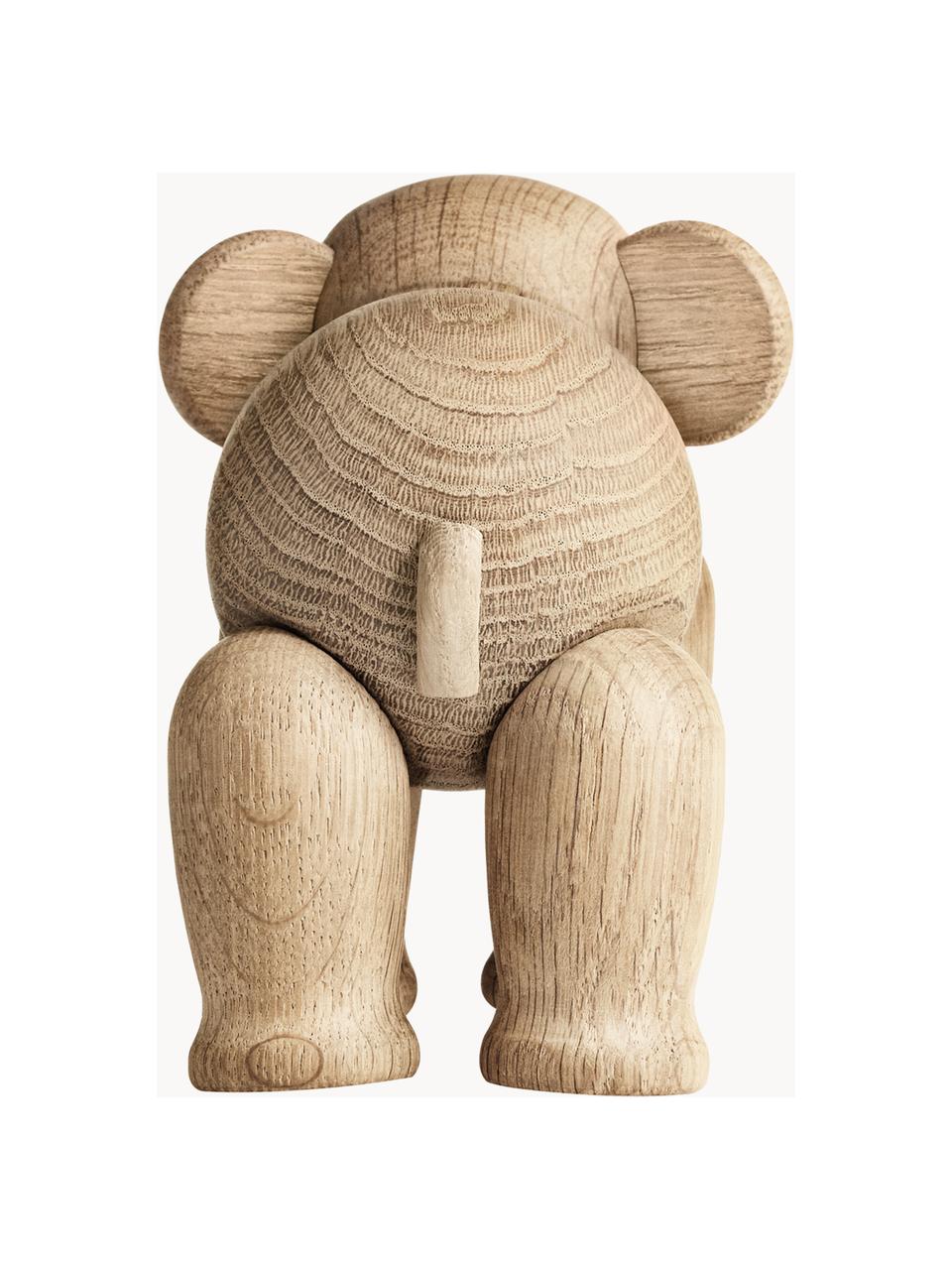 Dekoracja Elefant, Drewno dębowe, Jasny brązowy, D 17 x W 12 cm