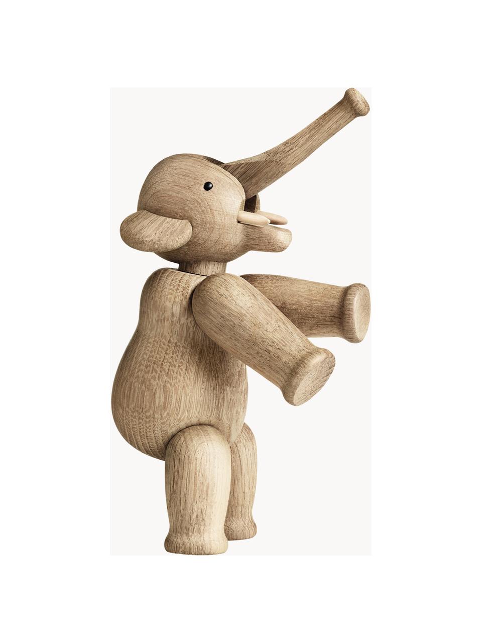 Figura decorativa Elefant, Madera de roble, Marrón claro, An 17 x Al 12 cm