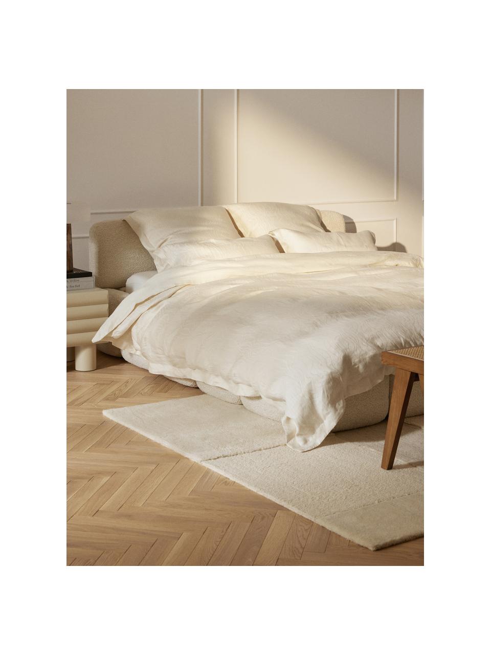 Leinen-Bettdeckenbezug Malia, Off White, B 200 x L 200 cm