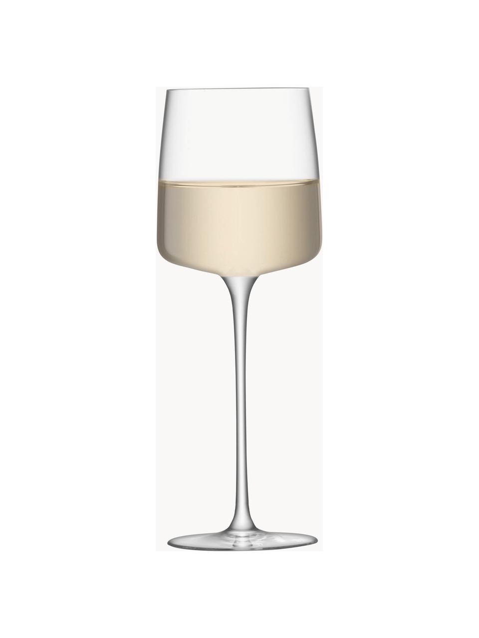 Copas de vino blanco Metropolitan, 4 uds., Vidrio, Transparente, Ø 8 x Al 22 cm, 350 ml