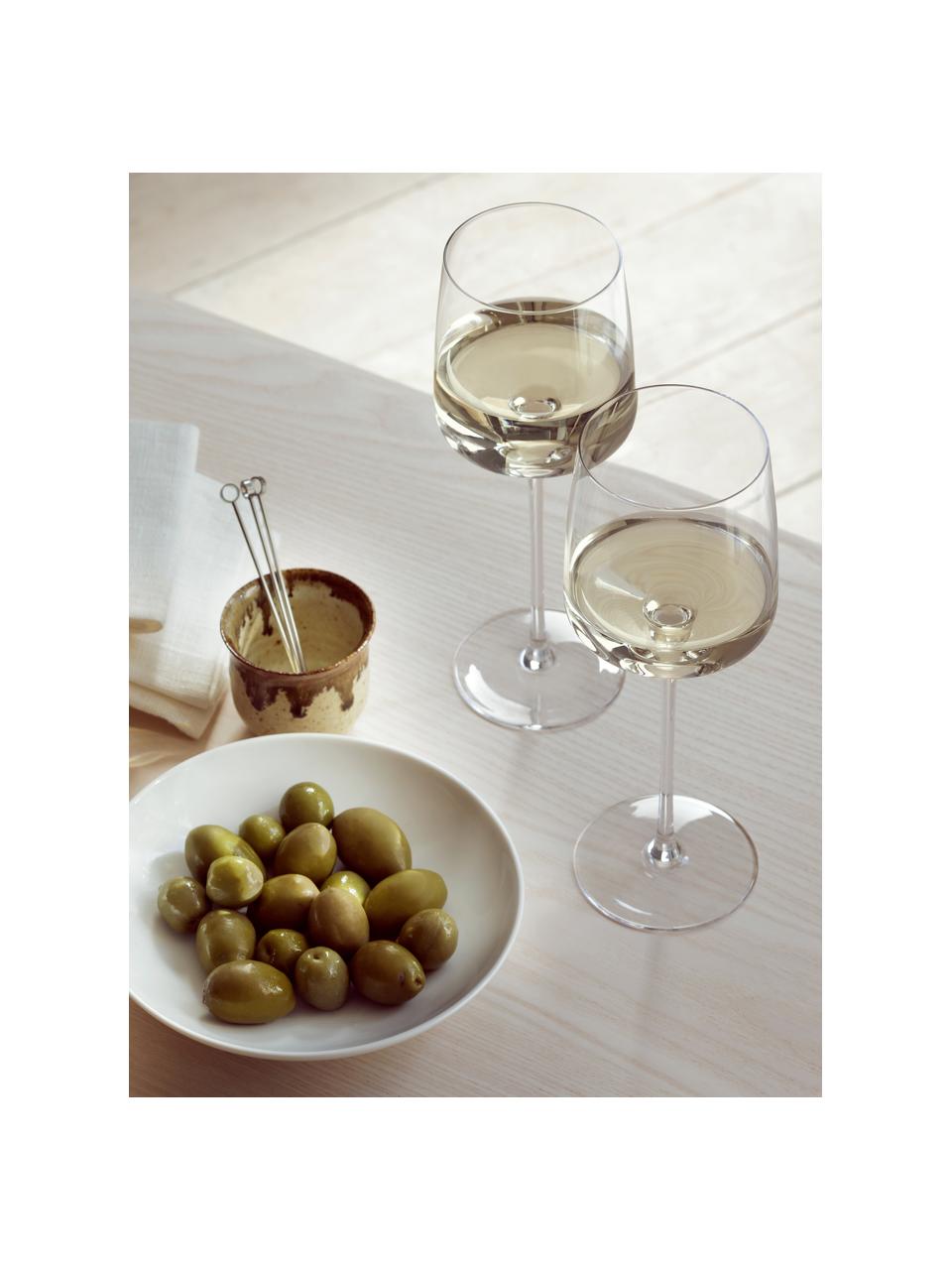 Copas de vino blanco Metropolitan, 4 uds., Vidrio, Transparente, Ø 8 x Al 22 cm, 350 ml