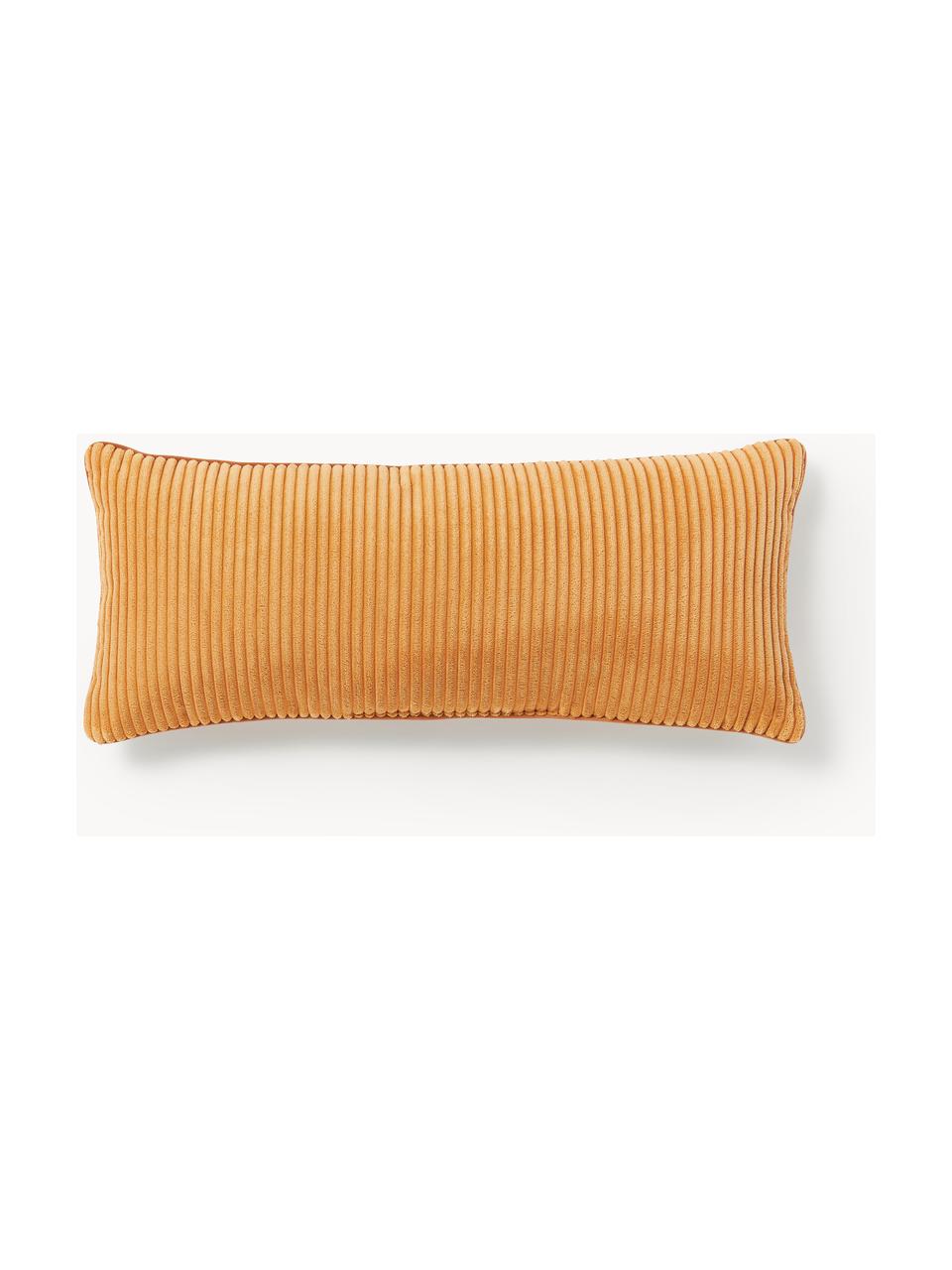 Langes Cord-Kissen Kylen, Hülle: Cord (90 % Polyester, 10 , Orange, B 30 x L 70 cm