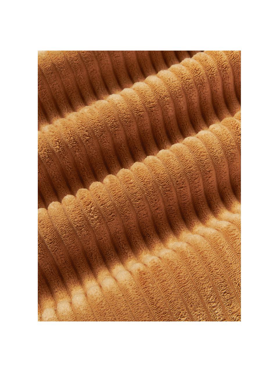 Cojín alargado de pana Kylen, Funda: pana (90% poliéster, 10% , Naranja, An 30 x L 70 cm