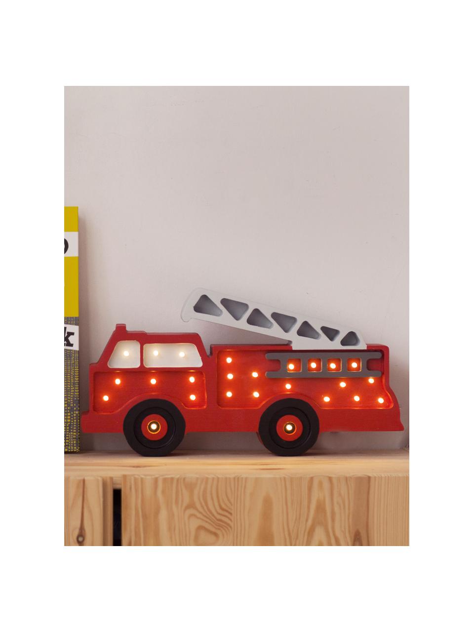 Handgefertigte LED-Kinderzimmerlampe Fire Truck mit Timerfunktion und Fernbedienung, dimmbar, Kiefernholz, lackiert

Dieses Produkt wird aus nachhaltig gewonnenem, FSC®-zertifiziertem Holz gefertigt., Rot, Schwarz, Hellgrau, B 36 x H 24 cm