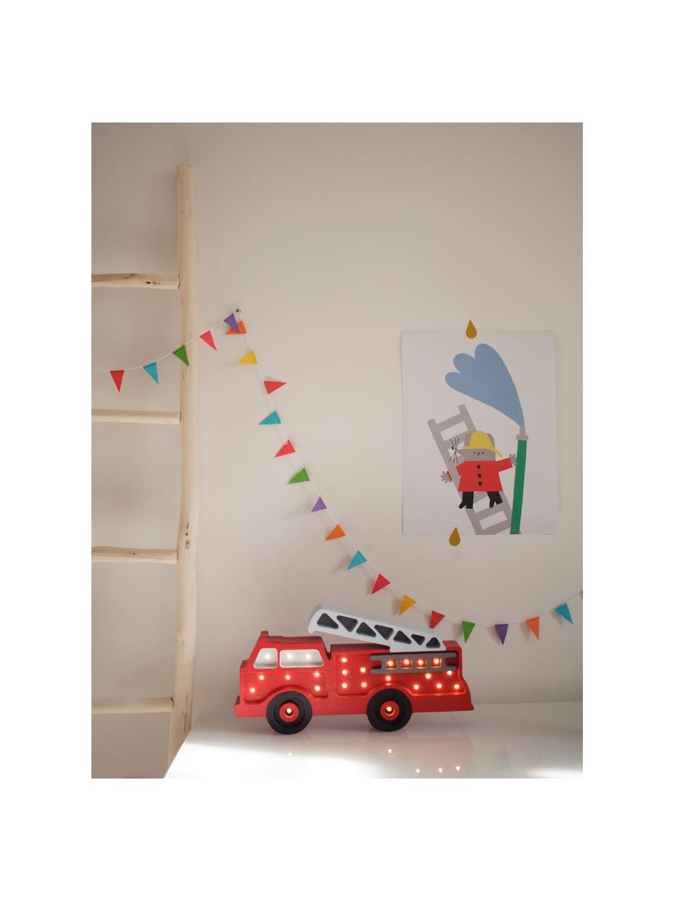 Handgefertigte LED-Kinderzimmerlampe Fire Truck mit Timerfunktion und Fernbedienung, dimmbar, Kiefernholz, lackiert

Dieses Produkt wird aus nachhaltig gewonnenem, FSC®-zertifiziertem Holz gefertigt., Rot, Schwarz, Hellgrau, B 36 x H 24 cm