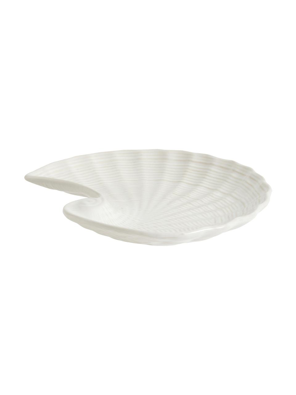 Deko-Schale Gullfoss, B 18 cm, Keramik, Weiß, B 18 x H 2 cm