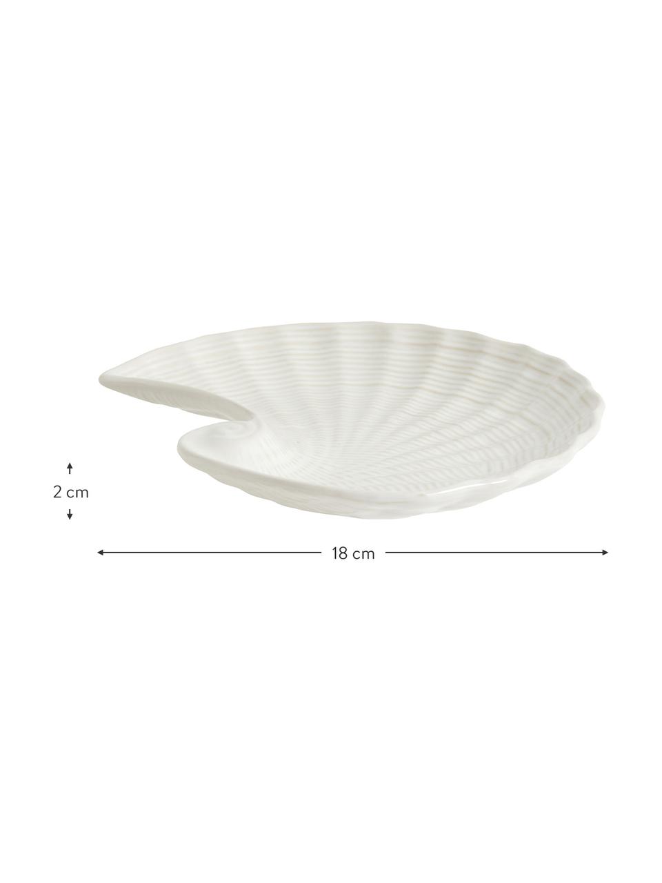 Deko-Schale Gullfoss, B 18 cm, Keramik, Weiss, B 18 x H 2 cm
