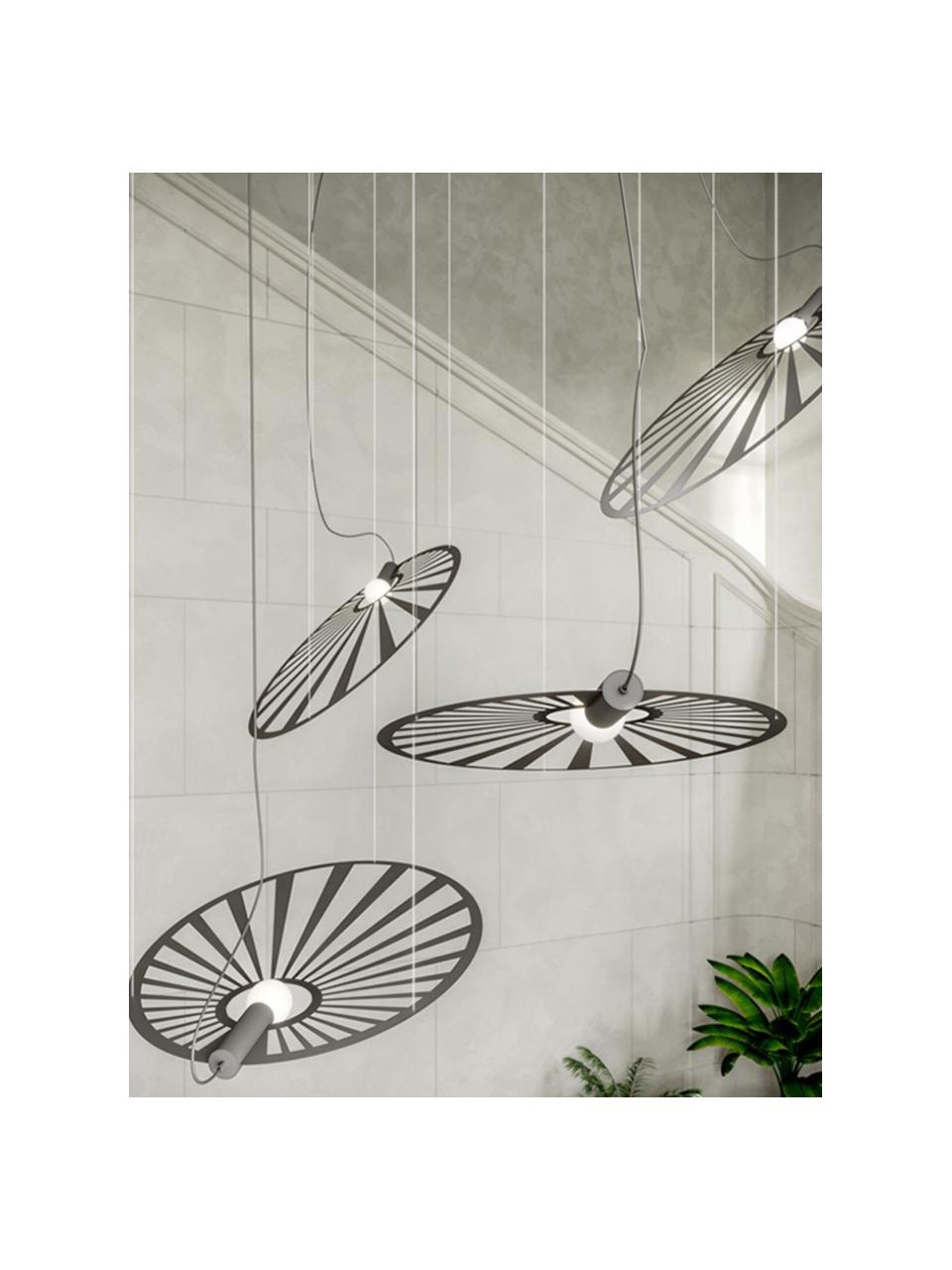 Grande suspension artisanale Emi, Noir, larg. 110 x prof. 80 cm