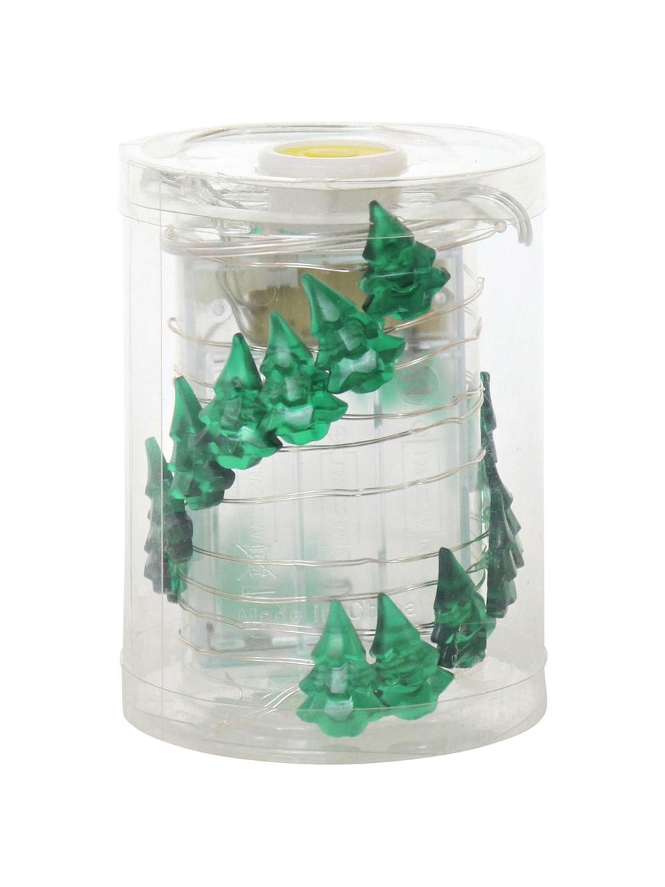 Guirnalda de luces LED Christmas Tree, 220 cm, Alambre de metal, vidrio acrílico, metal, plástico, Verde, L 220 cm