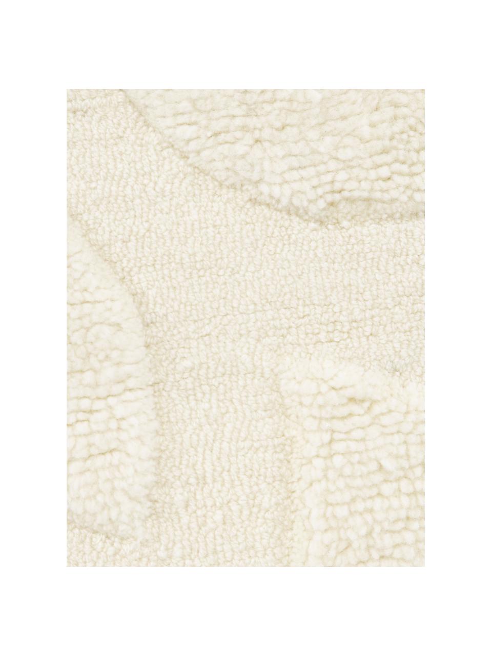 Tapis en laine tissé à la main Clio, Blanc crème, larg. 160 x long. 230 cm (taille M)