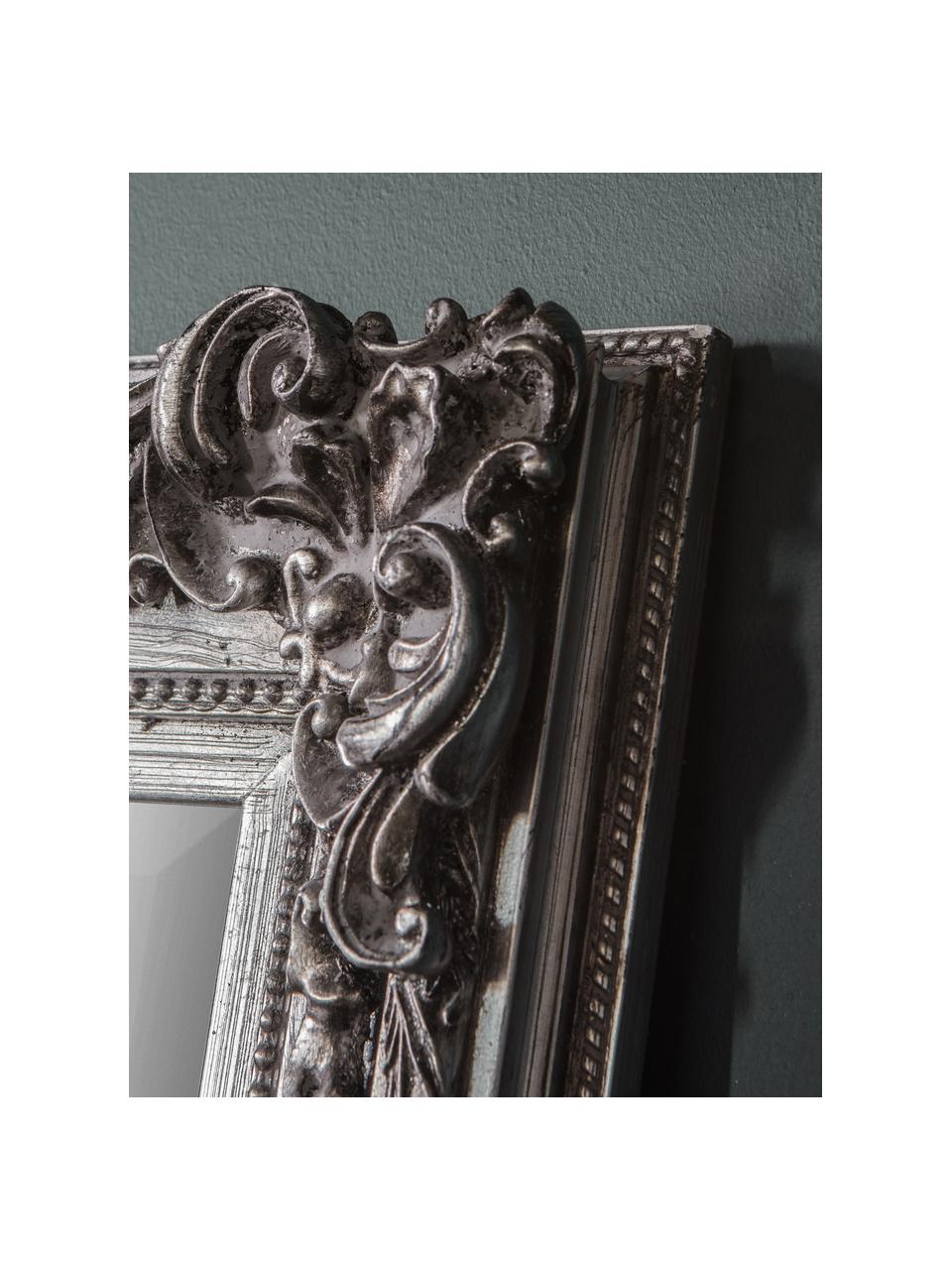Rechthoekige leunende spiegel Fiennes met houten lijst, Lijst: gelakt hout, Wit, 70 x 160 cm