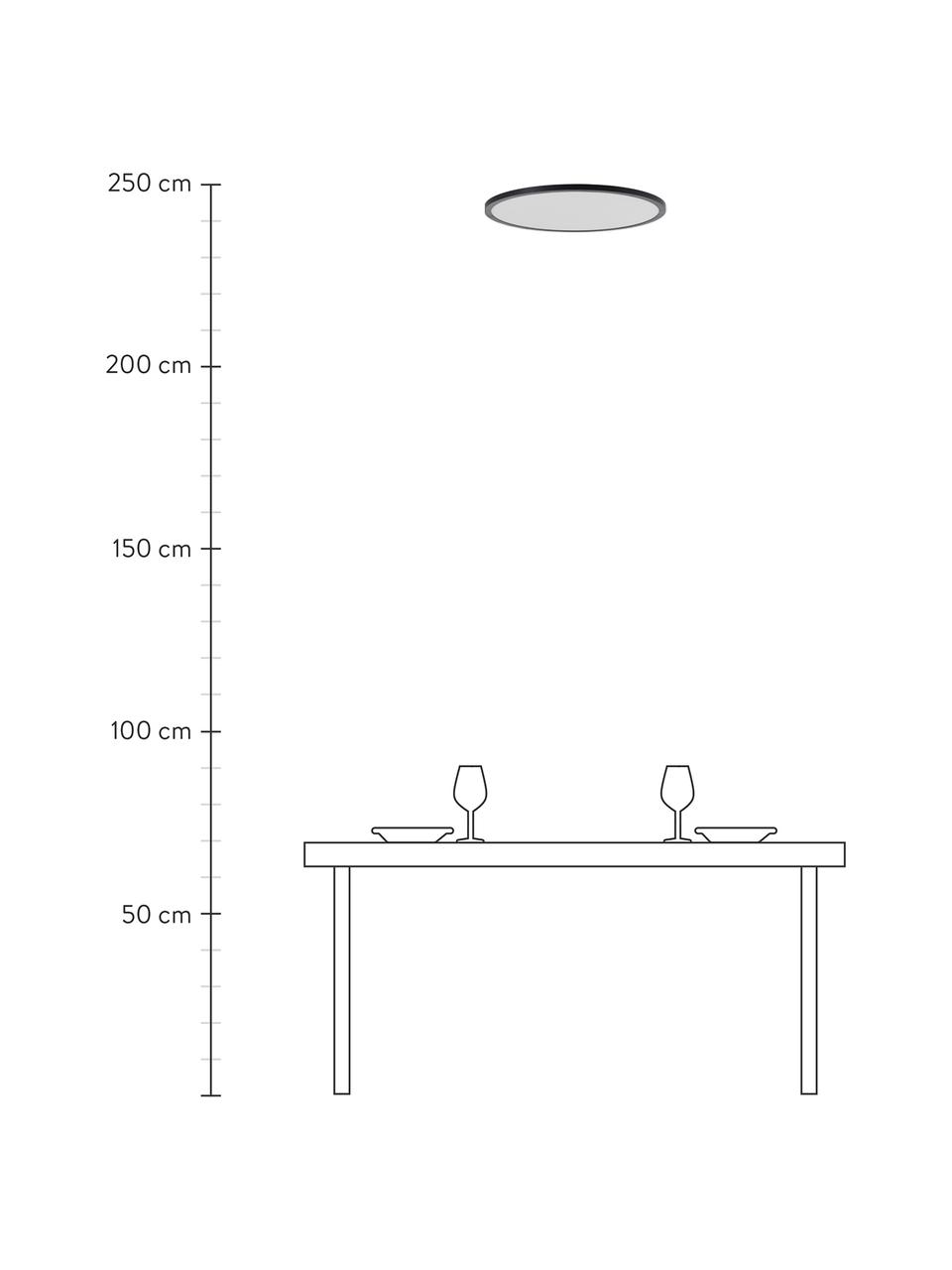 Stmievateľný LED panel so zmenou farby Tuco, Čierna, Ø 50 x V 3 cm