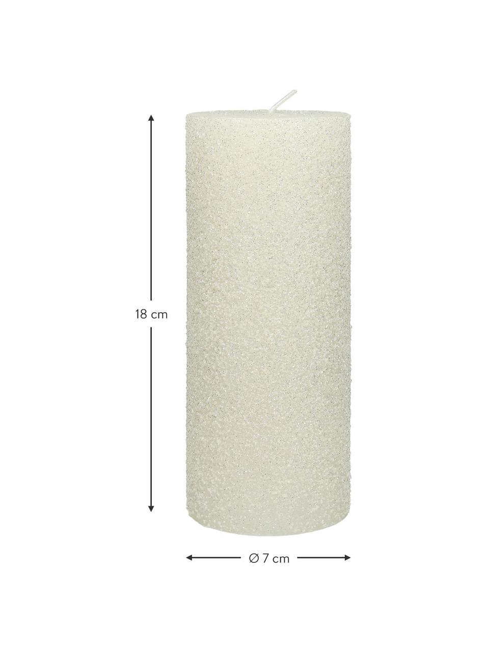 Bougie pilier blanche Flair, Cire, Blanc, Ø 7 x haut. 18 cm