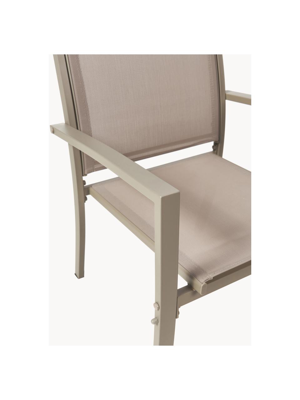 Salotto da giardino Trent 4 pz, Struttura: alluminio verniciato a po, Seduta: textilene, Beige, Set in varie misure