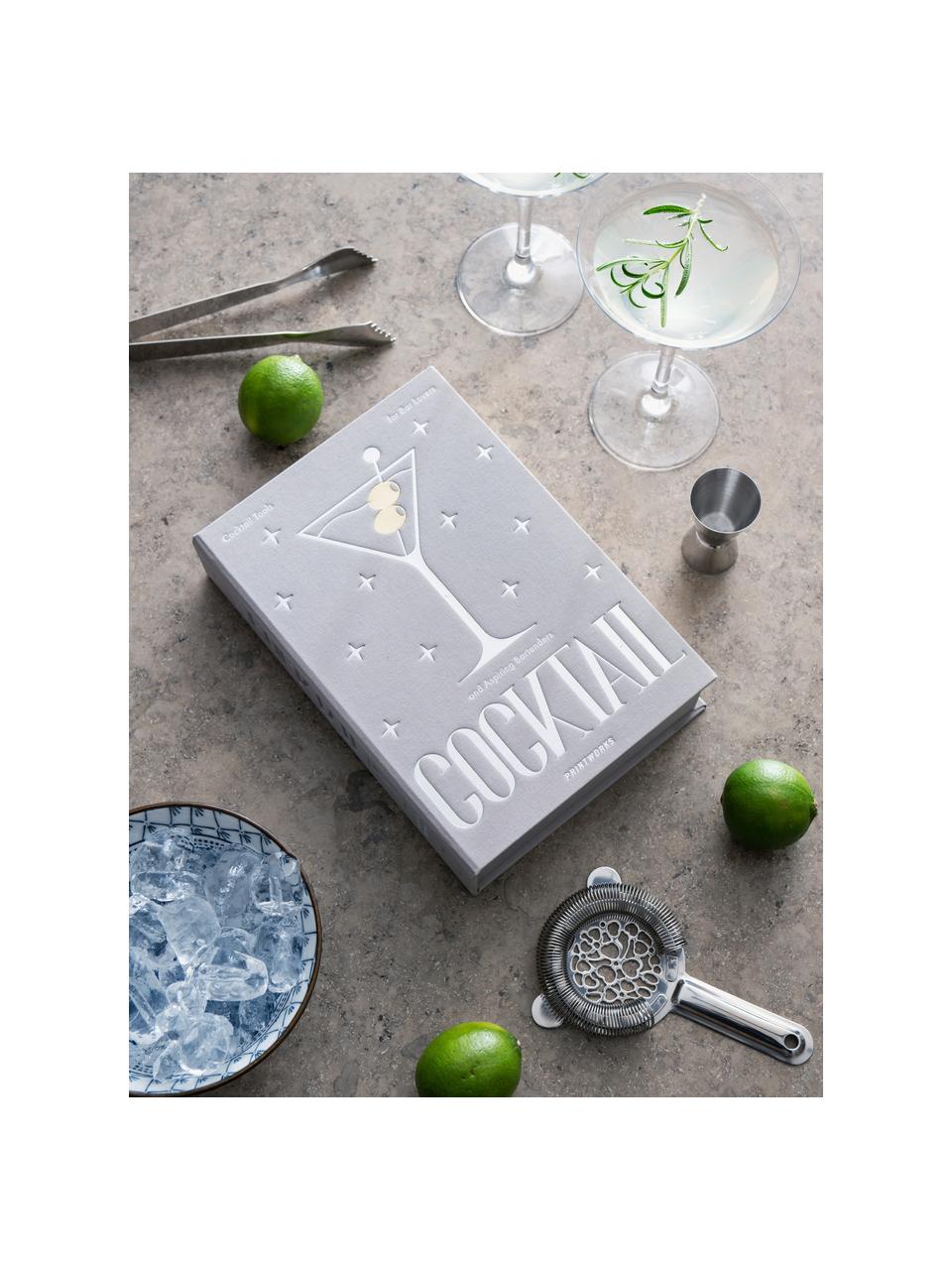 Cocktailset The Essentials, 3-delig, Doos: katoenen stof, grijs kart, Lichtgrijs, zilverkleurig, Ø 18 x H 26 cm