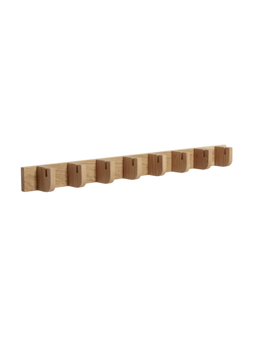 Perchero de pared de roble Nomad, Madera de roble con certificado FSC, Roble, An 96 x Al 10 cm