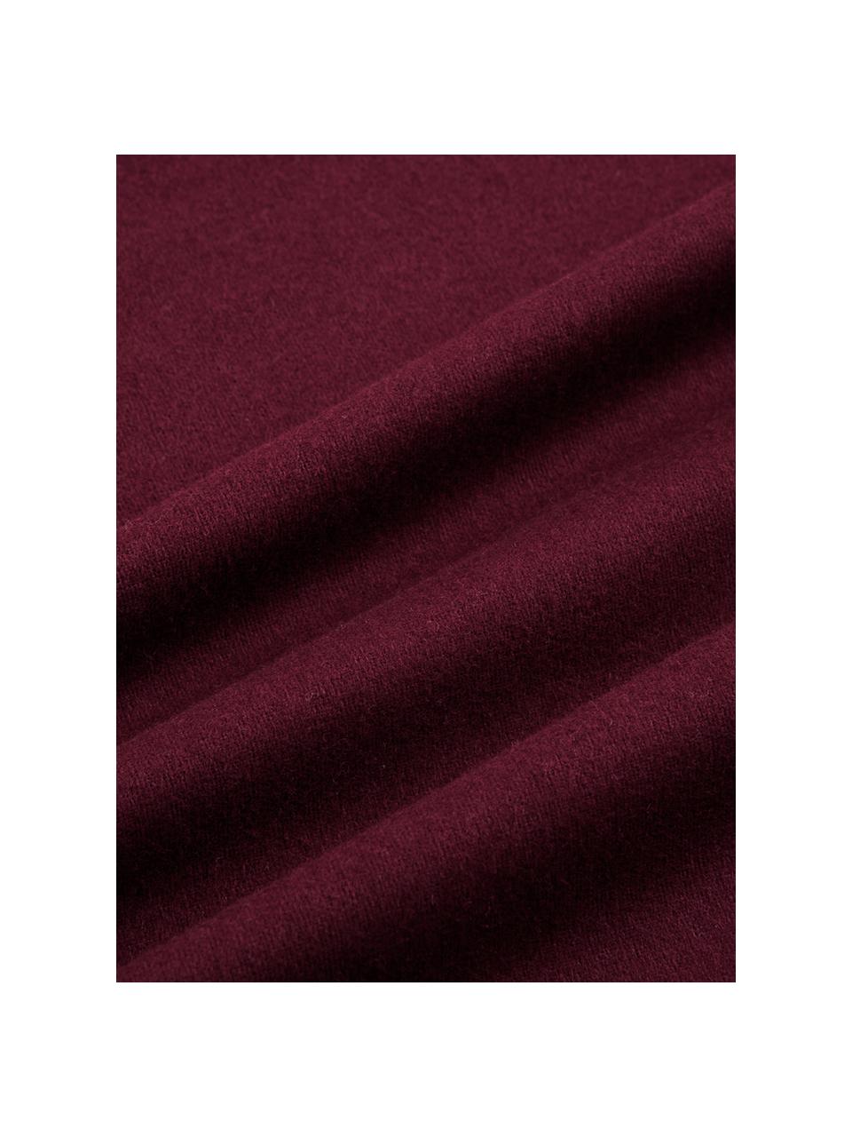Flanelová obliečka na vankúš Biba, tmavočervená, 2 ks, Tmavočervená, Š 40 x D 80 cm