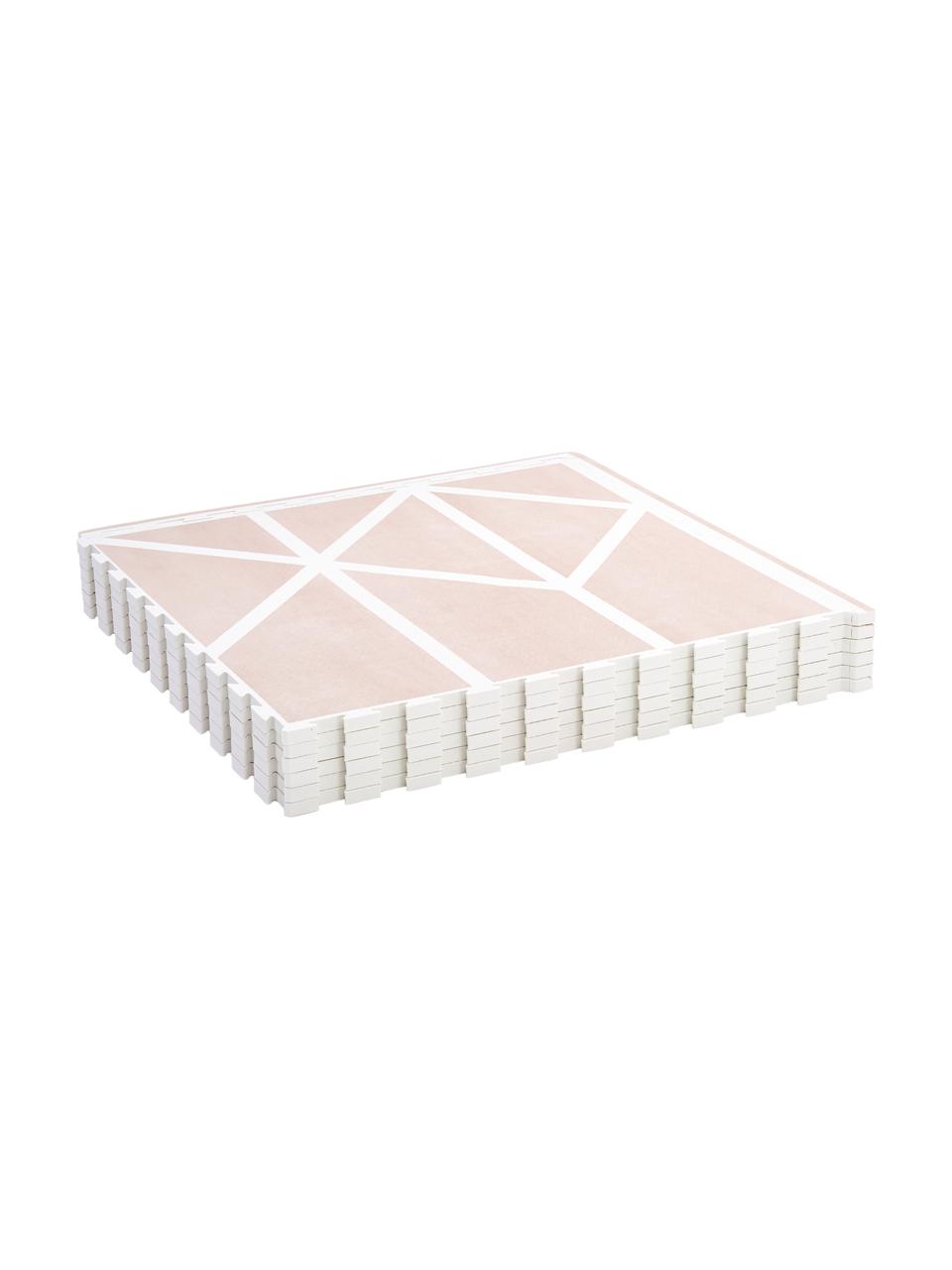 Set de alfombra de juegos Nordic, 18 pzas., Espuma (EVAC), libre de productos tóxicos, Rosa, blanco crema, An 120 x L 180 cm
