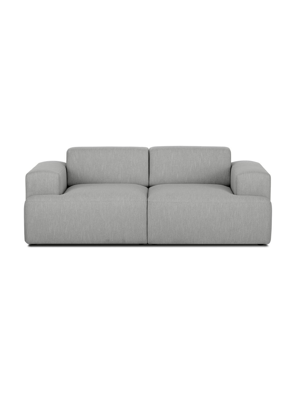 Sofa Melva (2-osobowa), Tapicerka: poliester Dzięki tkaninie, Nogi: lite drewno bukowe, lakie, Szary, S 200 x G 101 cm