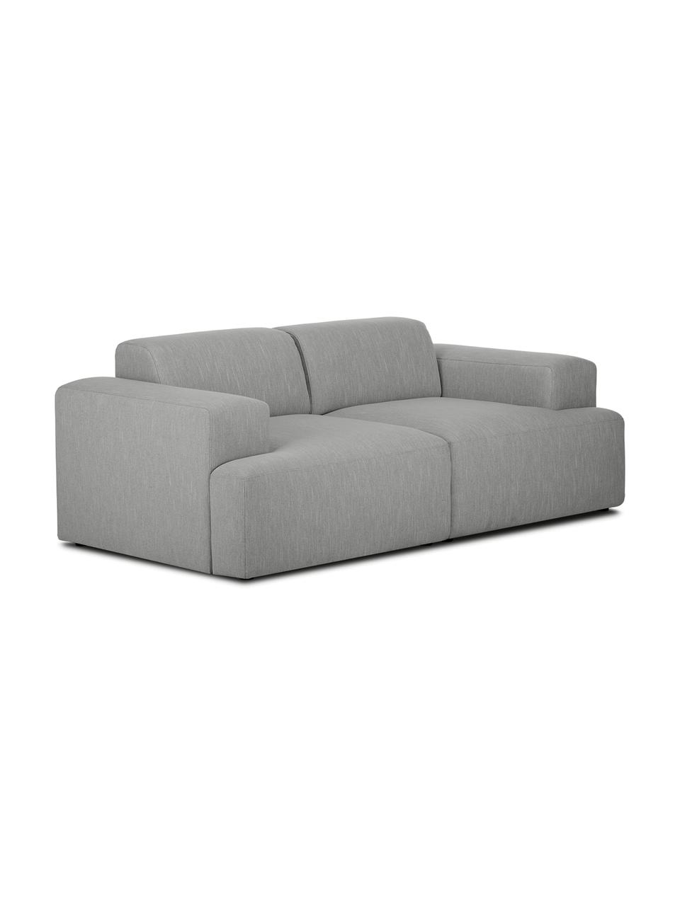 Sofa Melva (2-Sitzer) in Grau, Bezug: Polyester Der hochwertige, Gestell: Massives Kiefernholz, Spa, Webstoff Grau, B 200 x T 101 cm