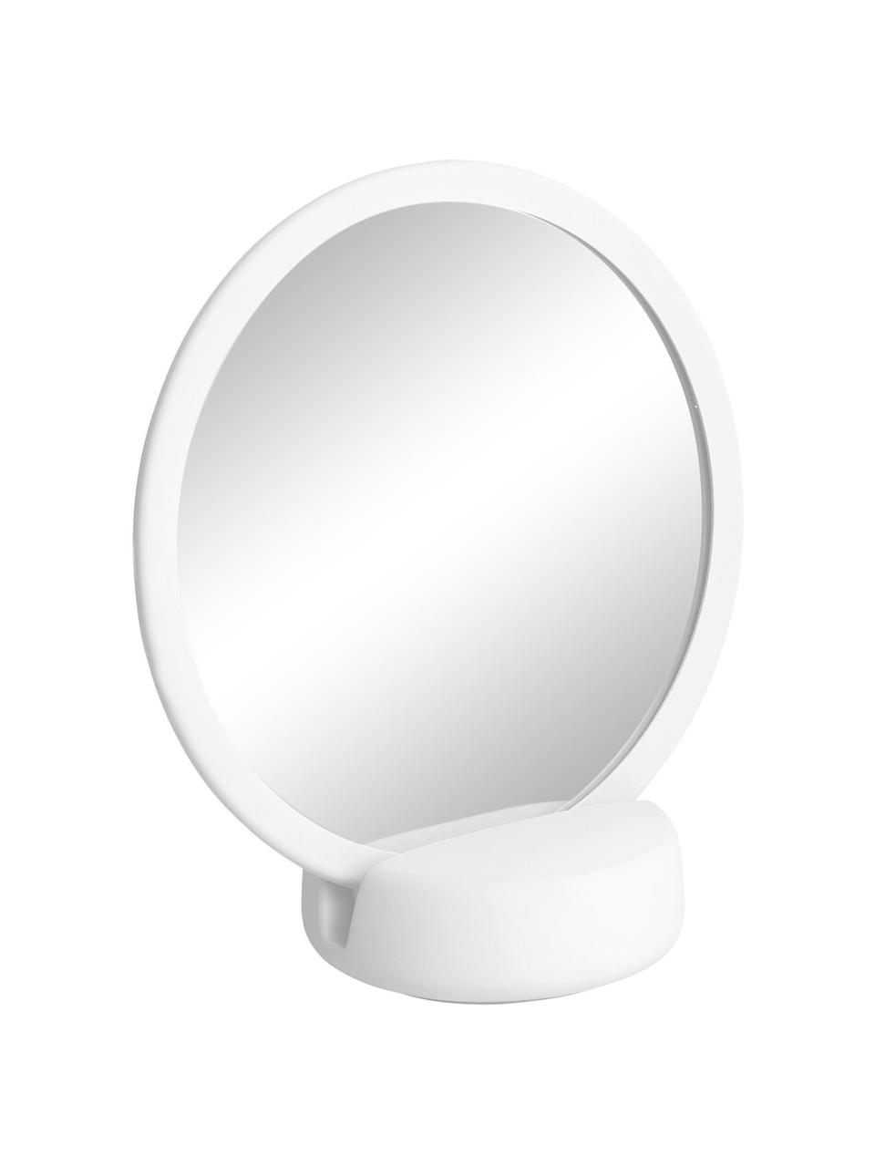 Miroir de salle de bain effet grossissant Sono, Blanc, larg. 17 x haut. 19 cm