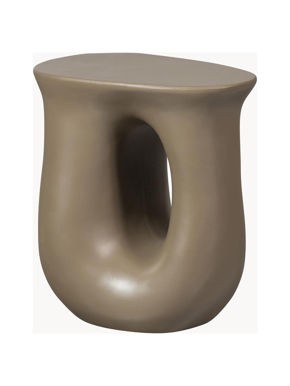 Odkládací stolek Moson, Oxid hořečnatý, Greige, Š 41 cm, V 45 cm