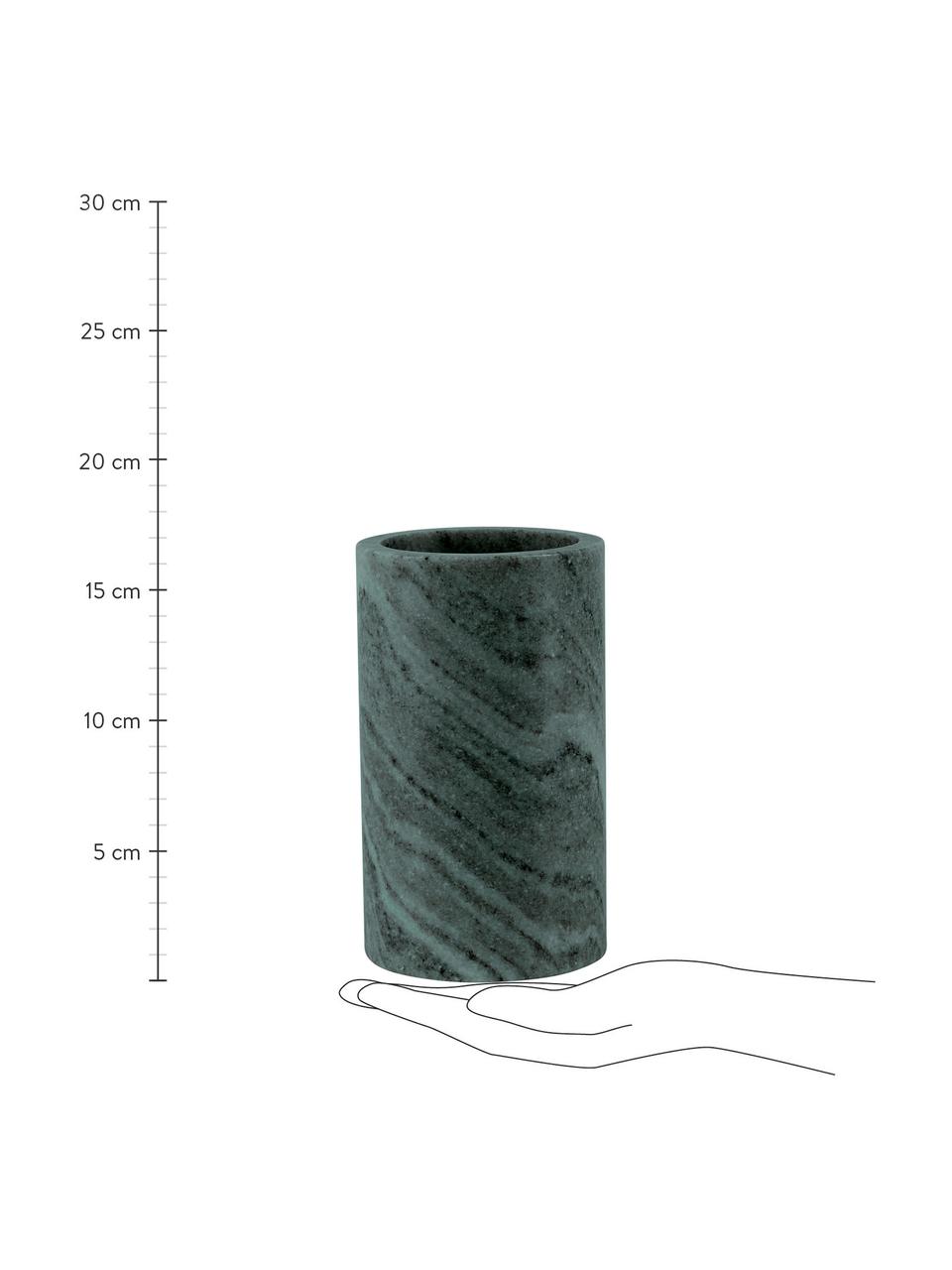 Porta utensilios de cocina de mármol Riva, Mármol, Mármol verde, Ø 10 x Al 17 cm