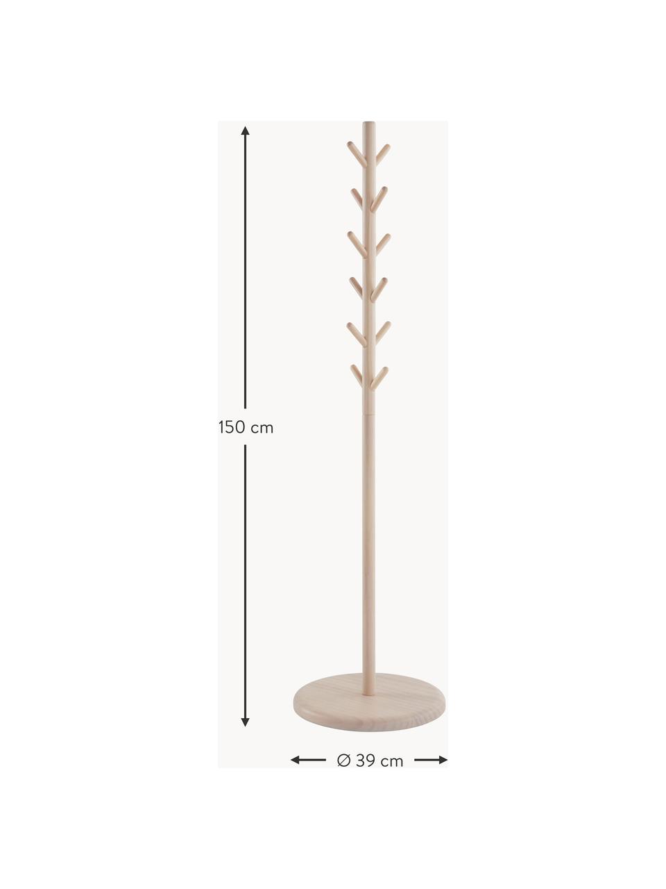 Wieszak stojący z drewna sosnowego Eddison, Drewno sosnowe, Drewno sosnowe, Ø 39 x W 150 cm