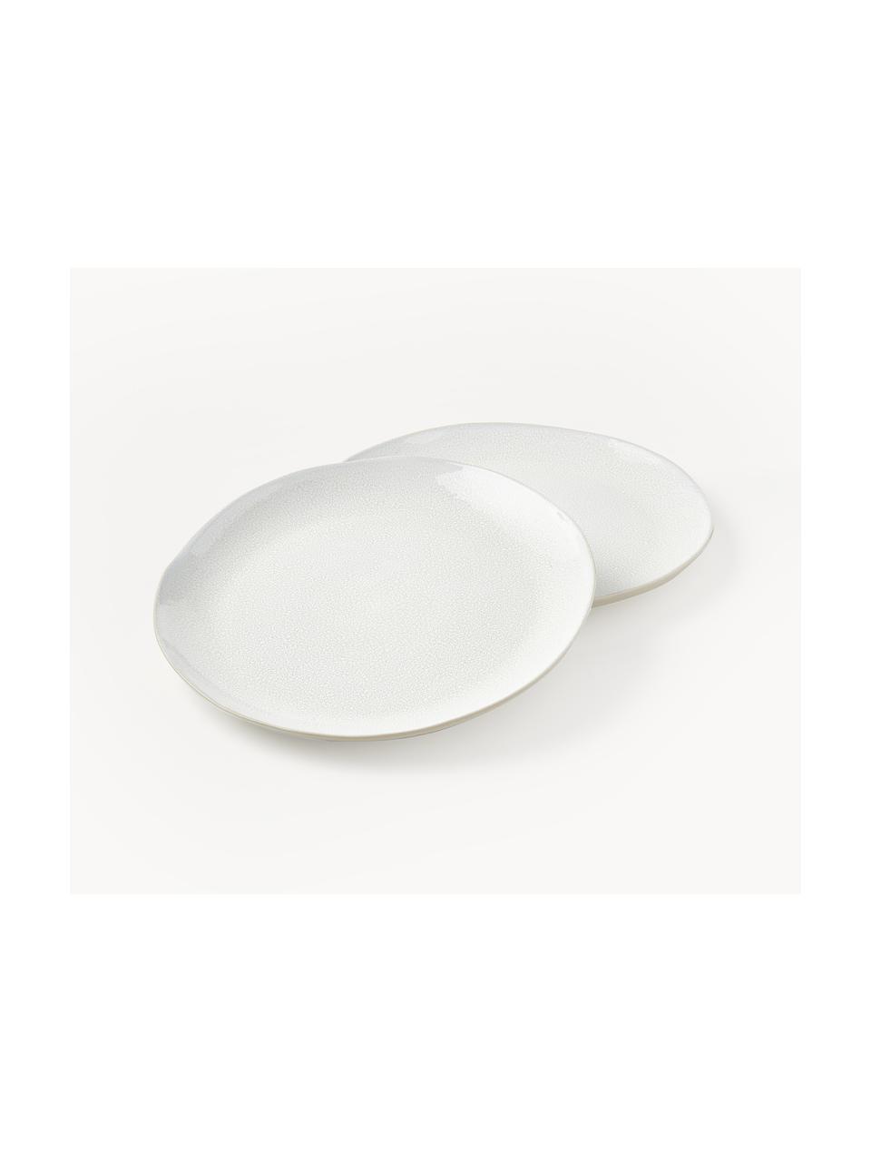 Geschirr-Set Gemma mit reaktiver Glasur, 4 Personen (12er-Set), Steinzeug, Weiß, 4 Personen (12er-Set)