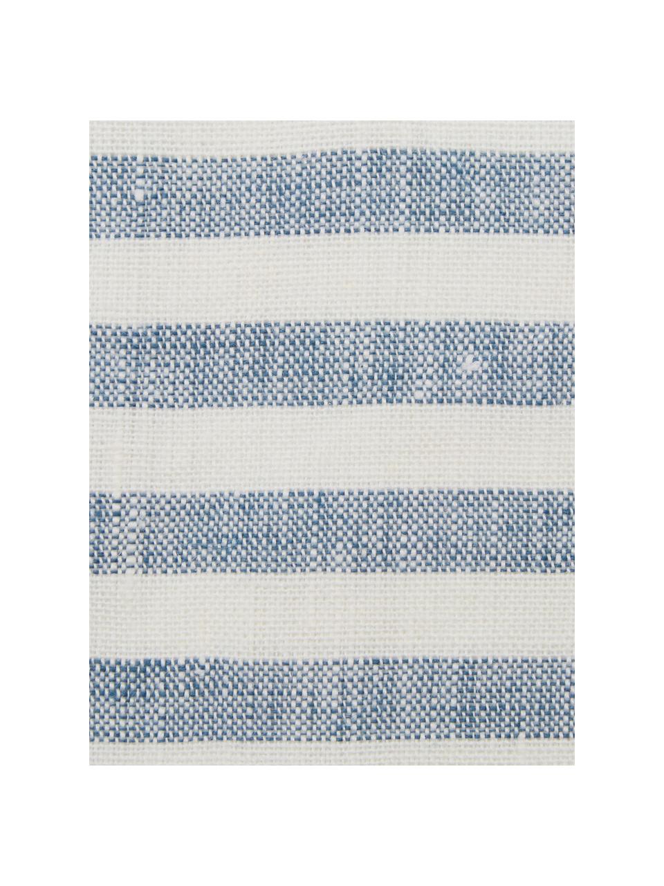 Manteles individuales de lino Solami, 2 uds., Lino, Azul claro, blanco, An 35 x L 45 cm