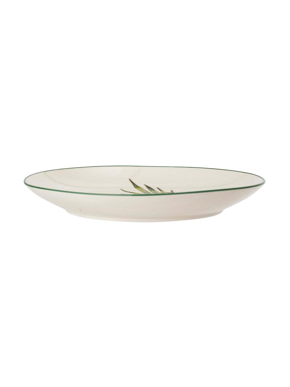 Assiette plate Moana, Vert, blanc