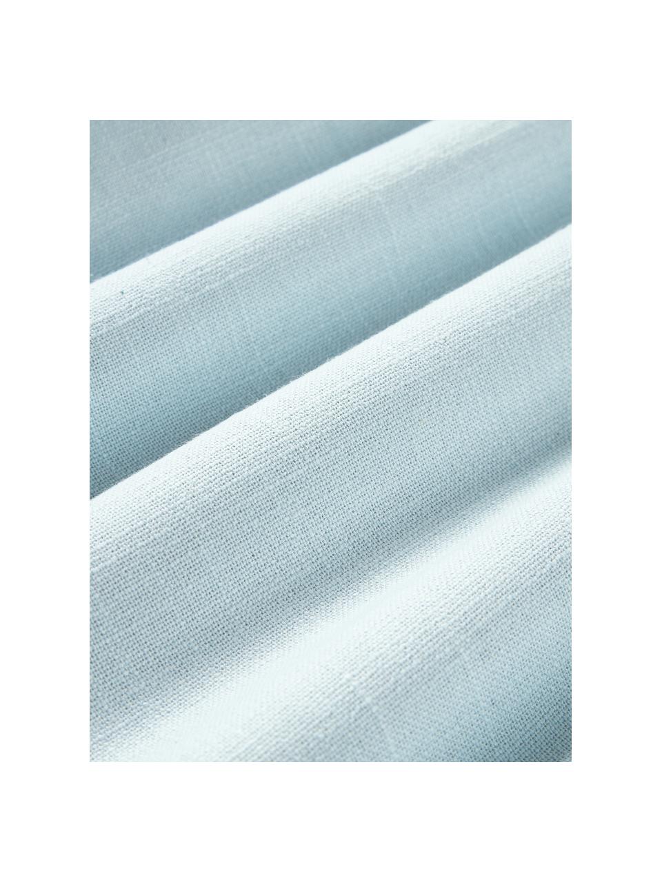 Housse de coussin 50x50 en coton Vicky, 100 % coton, Bleu ciel, larg. 50 x long. 50 cm