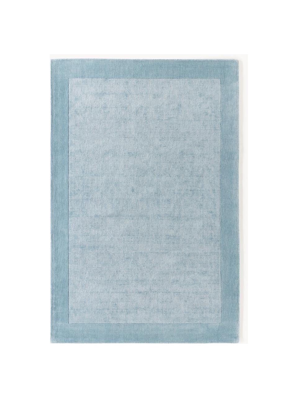 Tapis à poils ras Kari, 100 % polyester, certifié GRS, Tons bleus, larg. 80 x long. 150 cm (taille XS)