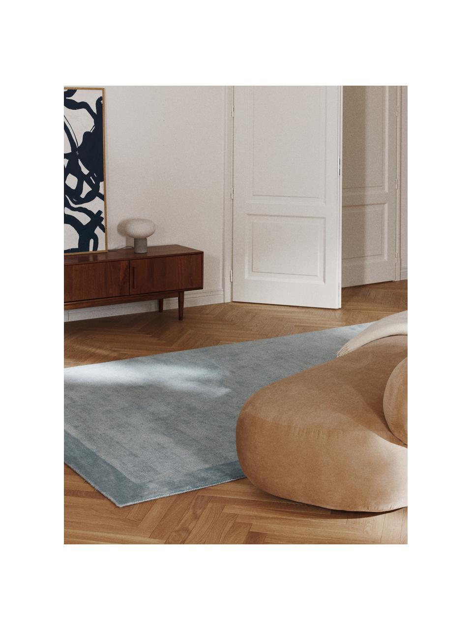 Kurzflor-Teppich Kari, 100 % Polyester, GRS-zertifiziert, Blautöne, B 80 x L 150 cm (Grösse XS)