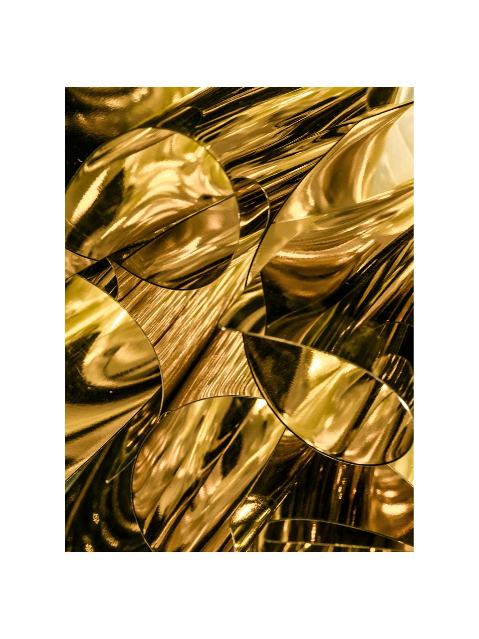 Grosse Design Wand- und Deckenleuchte Veli aus Kunststoff, Lampenschirm: Technoplymer Goldflex®, b, Goldfarben, Ø 53 x H 20 cm
