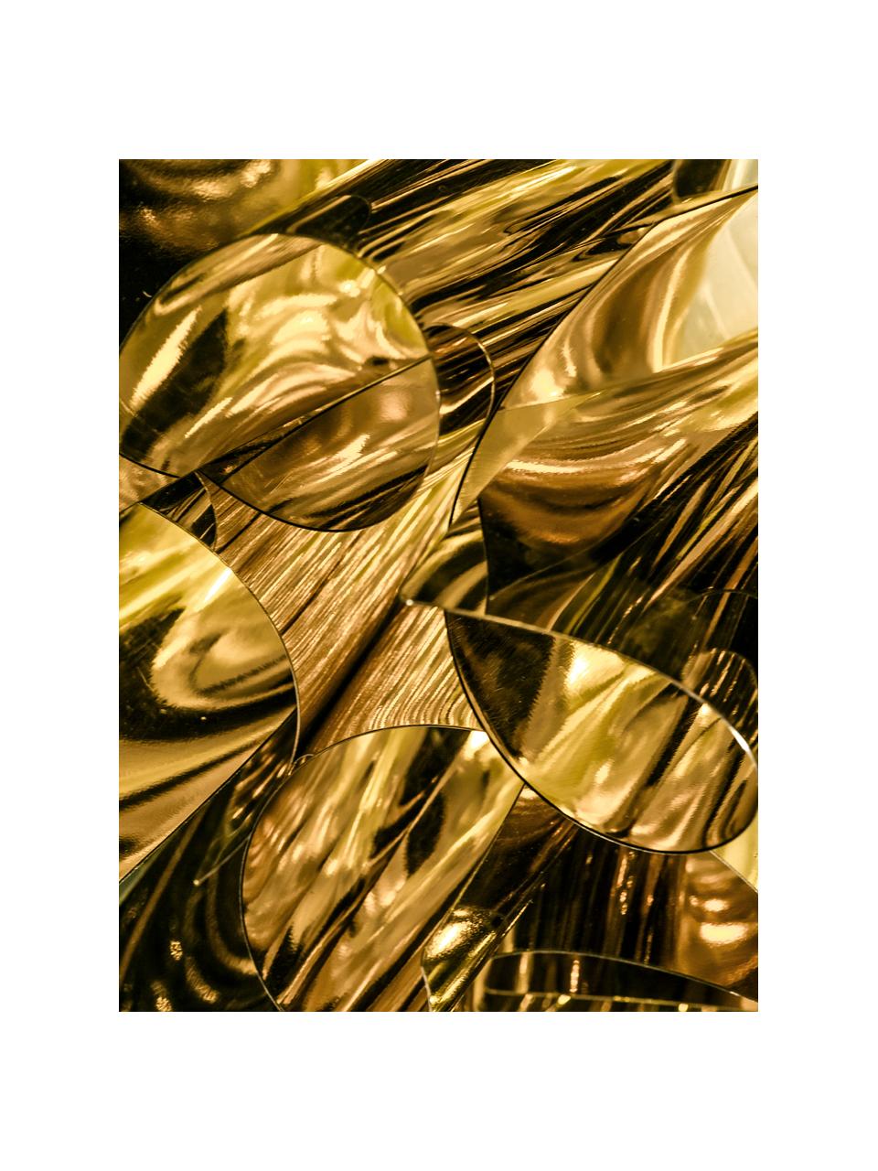 Plafón grande artesanal de diseño Veli, Pantalla: tecnopolimero Goldflex®, , Dorado, Ø 53 x Al 20 cm