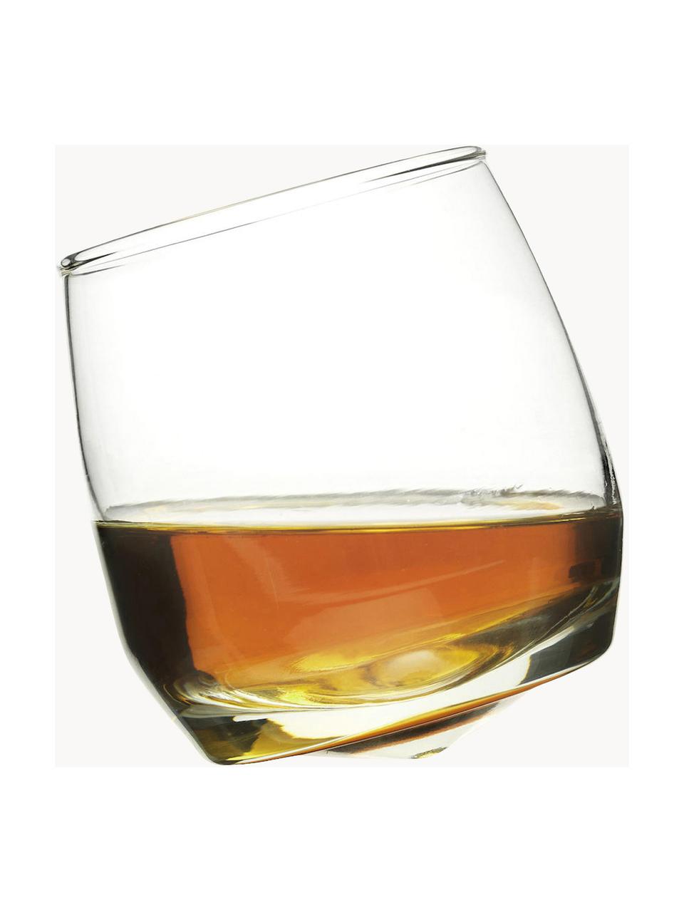 Vasos old fashioned con base redonda Rocking, 6 uds., Vidrio soplado, Transparente, Ø 7 x Al 9 cm, 200 ml