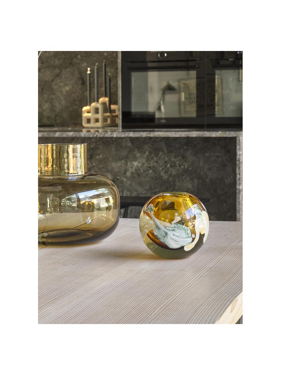 Ručne fúkaná sklenená váza Otea, Sklo, Viac farieb, priehľadná, Ø 11 x V 11 cm
