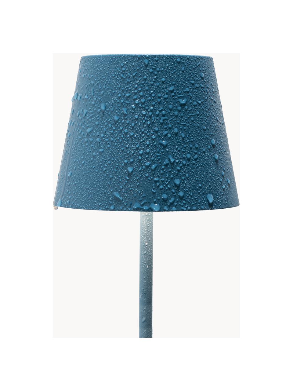 Lampe à poser LED mobile Poldina, intensité lumineuse variable, Bleu pétrole, mat, Ø 11 x haut. 38 cm