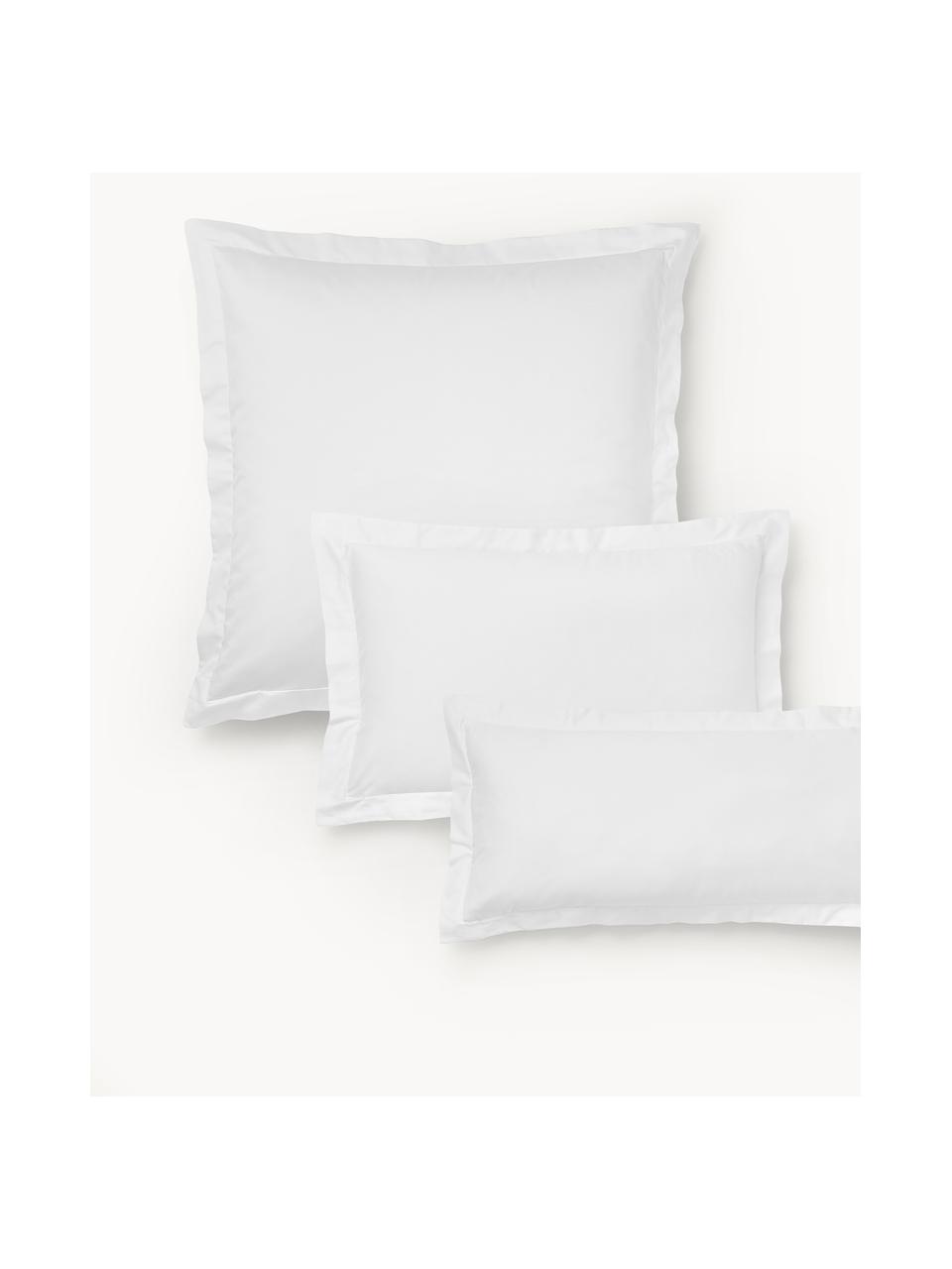 Baumwollsatin-Kopfkissenbezug Premium, Webart: Satin Fadendichte 500 TC,, Weiss, B 40 x L 80 cm