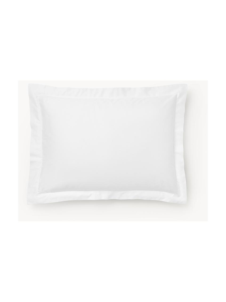 Baumwollsatin-Kopfkissenbezug Premium, Webart: Satin Fadendichte 500 TC,, Weiss, B 40 x L 80 cm