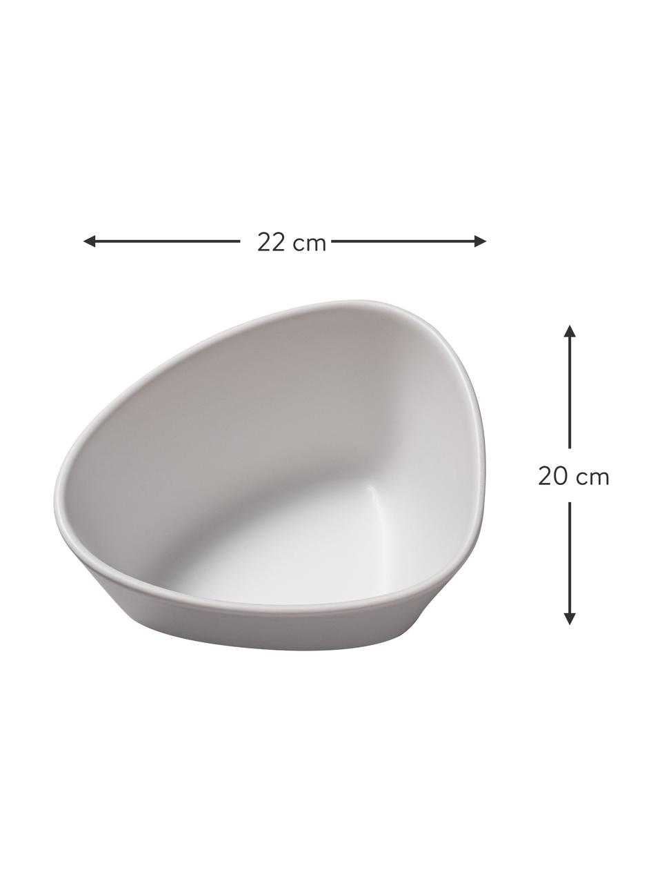 Ręcznie wykonana miska Monaco, Kamionka, Biały, S 22 x W 10 cm