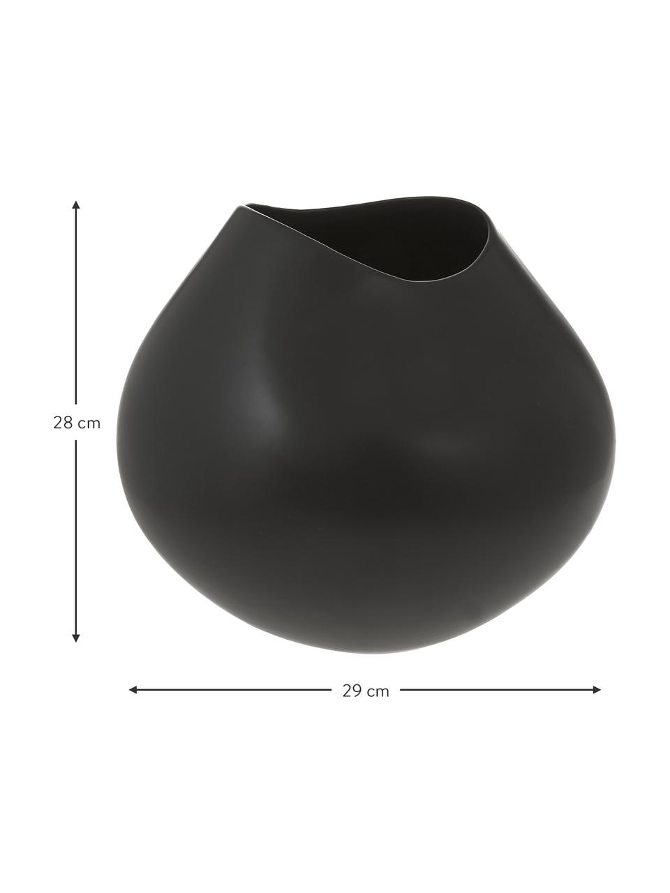 Ručně vyrobená kameninová váza Opium, Kamenina, Černá, Ø 29 cm, V 28 cm