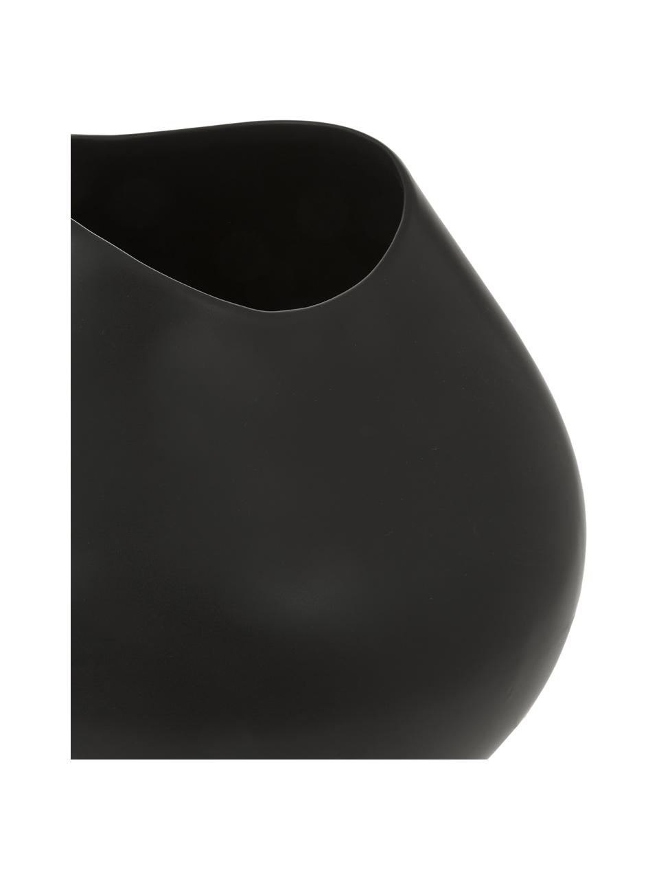 Handgefertigte Vase Opium aus Steingut, verschiedene Größen, Steingut, Schwarz, Ø 29 x H 28 cm