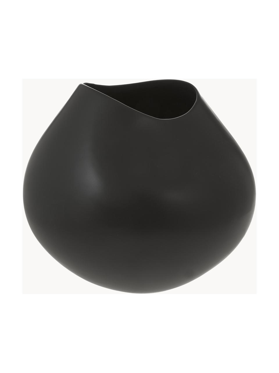 Handgefertigte Vase Opium aus Steingut, verschiedene Größen, Steingut, Schwarz, Ø 29 x H 28 cm