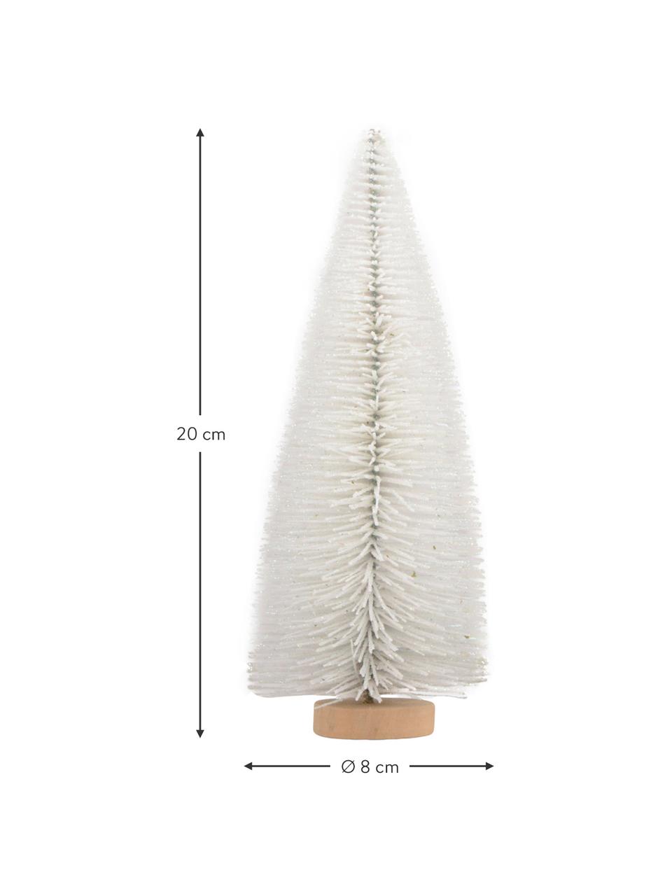 Decoratief object Christmas Tree, Metaal, Wit, lichtbruin, Ø 8 cm
